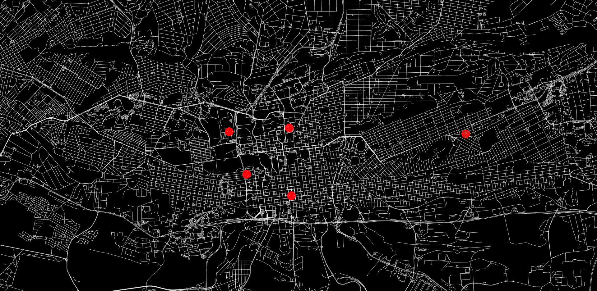 Map of Joburg City Streets
